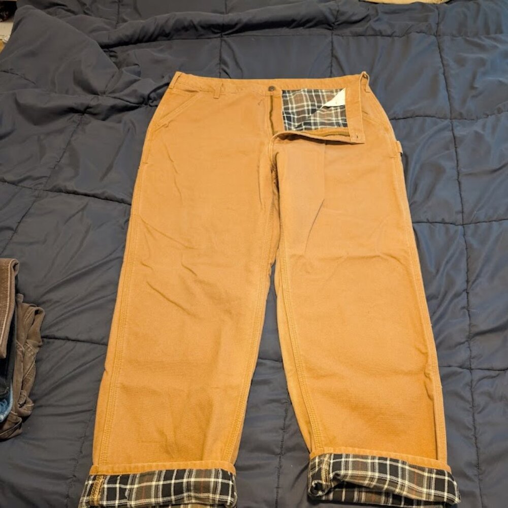 Flannel-lined Carhartt Pants